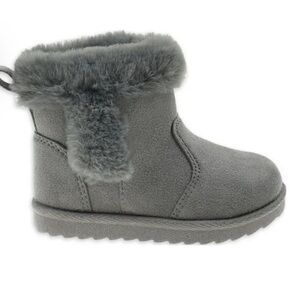 Wonder Nation Baby Girls' Faux Shearling Grey Boots Size 4 (6-12 Months)NWOT